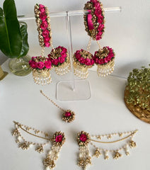 Pink and Golden Jewelry Set