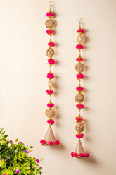 Golden and Pink Latkan Toran for Door