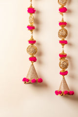 Golden and Pink Latkan Toran for Door