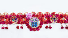 Decorative Red Floral Shrinath ji Bandarwal Toran