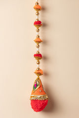 Handcrafted Orange & Red Latkan Toran