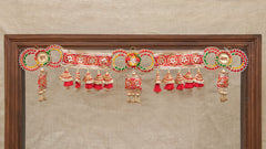 Beautiful Red Circle Handmade Ganesh ji Gota Patti Toran