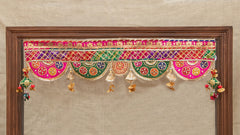 Multi Circle Handmade Half Circle Gota Patti Door Toran