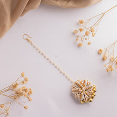 Floral Haldi Jewelry with Pearls & Ghungroos