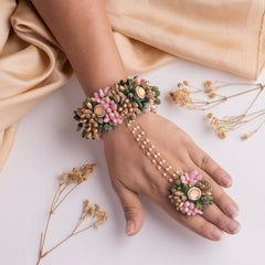 Designer Floral Choker Jewelry with Pearl Drops – Ethnic Accessory