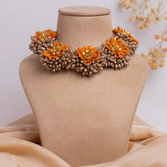 Handmade Orange Flower Jewelry