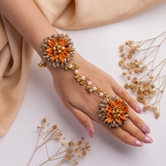 Handmade Orange Flower Jewelry