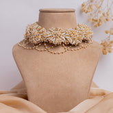 Floral Haldi Jewelry with Pearls & Ghungroos