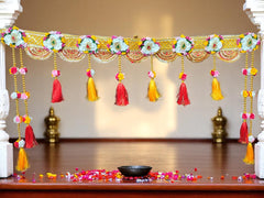 White Flower Door Hanging Bandarwal