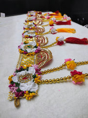 White Flower Door Hanging Bandarwal