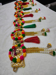 Colorful Pom Pom Lotus Toran