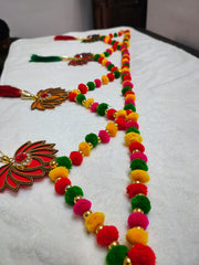 Colorful Pom Pom Gota Door Toran