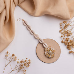 Handmade Shell and Pearl Jewelry Set for Navaratri