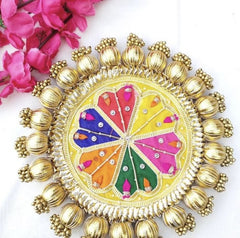 Handmade Colorful Decorative Pooja Platters