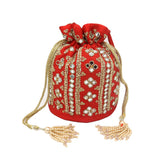 Zardosi Mirror Work Embroidered Beautiful Bridesmaid Wedding Purse