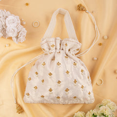 Golden Sequin Bead Embroidery Designer Woman Handbag