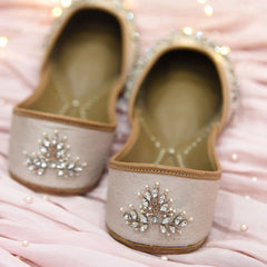 Dupion Silk Traditional Leather Jutti