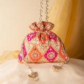 Gota Patti Mirror Work Exclusive Potli Purse