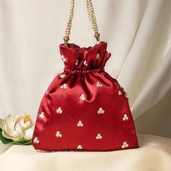 Sparkling Sequin Bead Hand Embroidered Potli