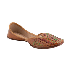 Handmade Colorful Leather Juttis For Women's
