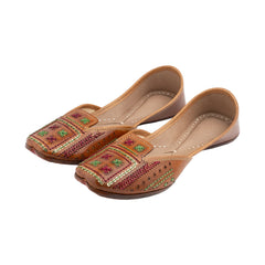 Handmade Colorful Leather Juttis For Women's