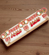 Beautiful Red Circle Handmade Ganesh ji Gota Patti Toran