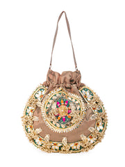 Designer Embroidered Potli Bag – Handcrafted Ethnic Purse