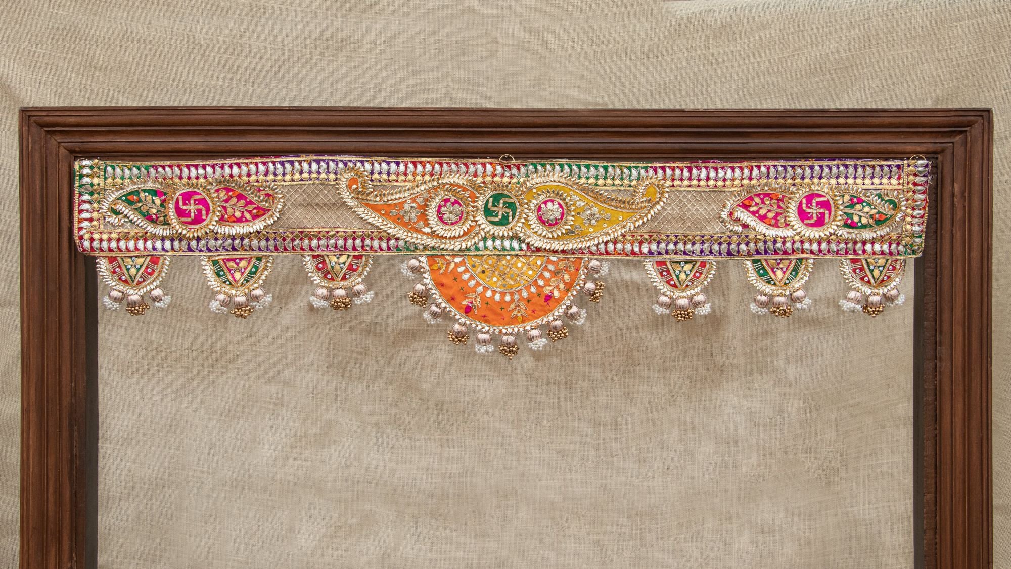 Exclusive Orange Handmade Gota Patti Bandarwal