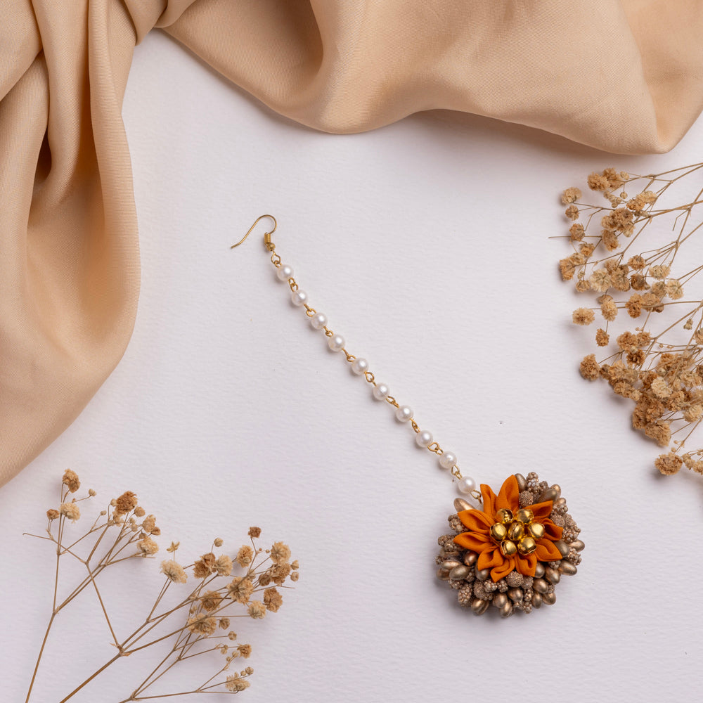 Handmade Orange Flower Jewelry
