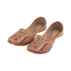 Women's Handmade Vibrant Leather Juttis