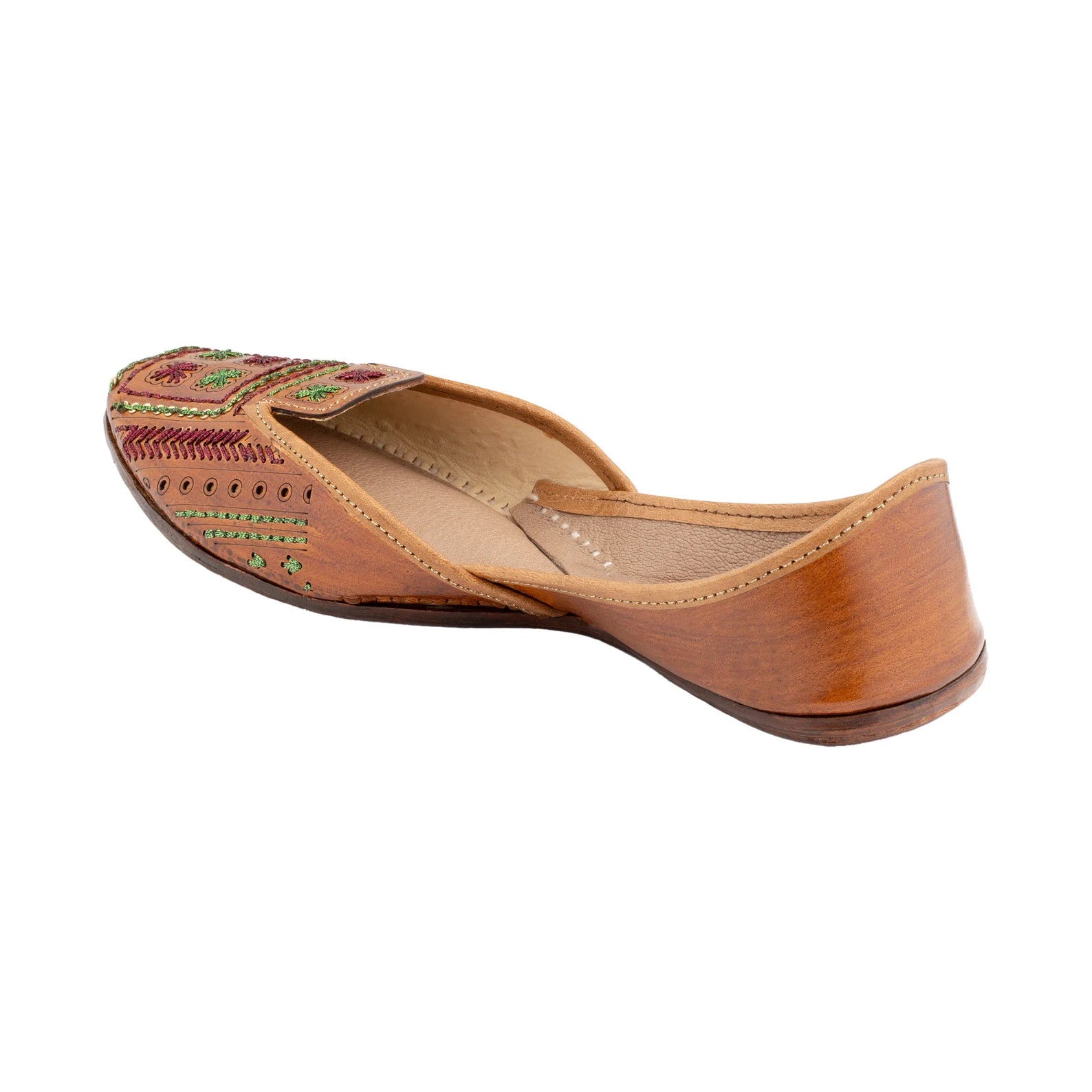 Handmade Colorful Leather Juttis For Women's