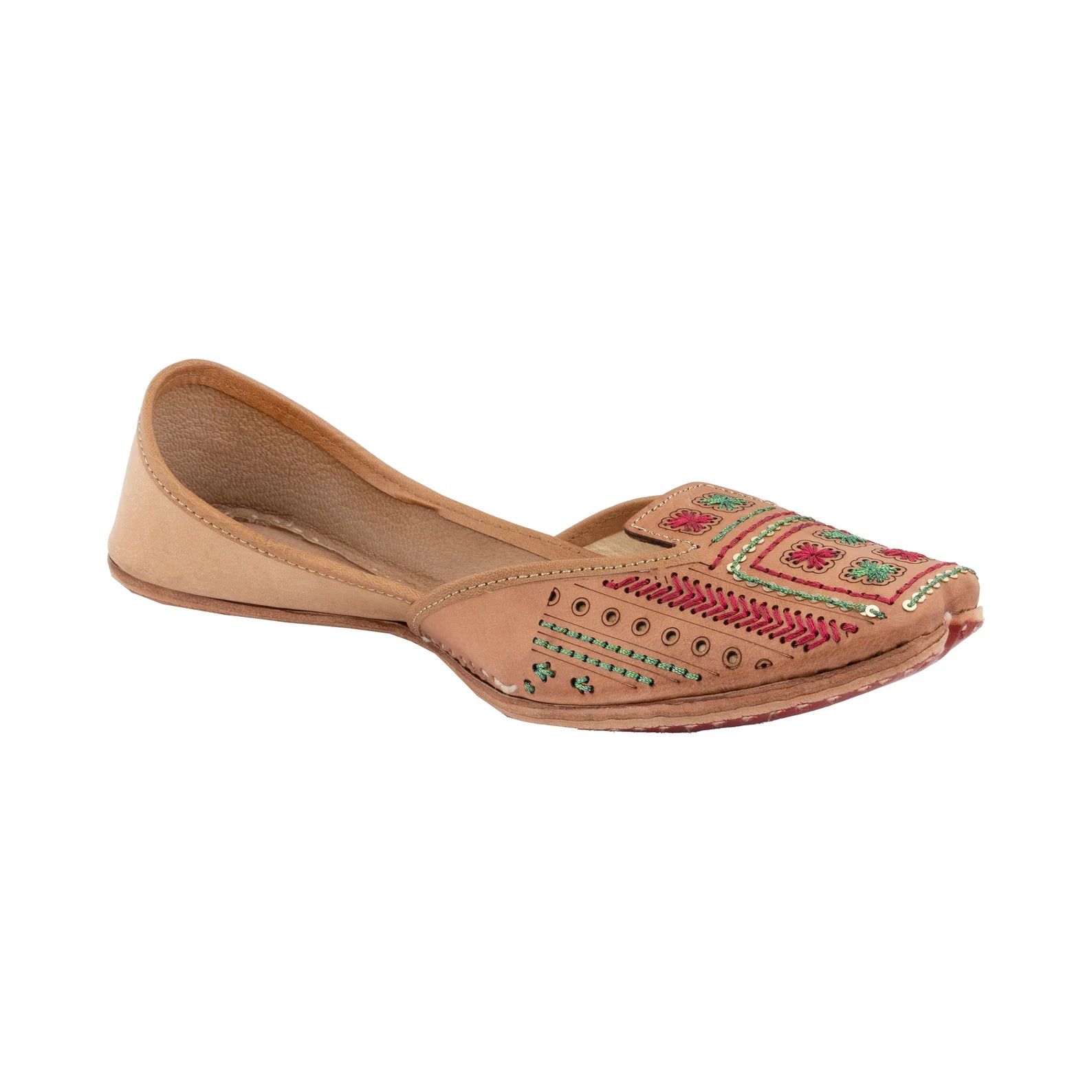 Women's Handmade Vibrant Leather Juttis