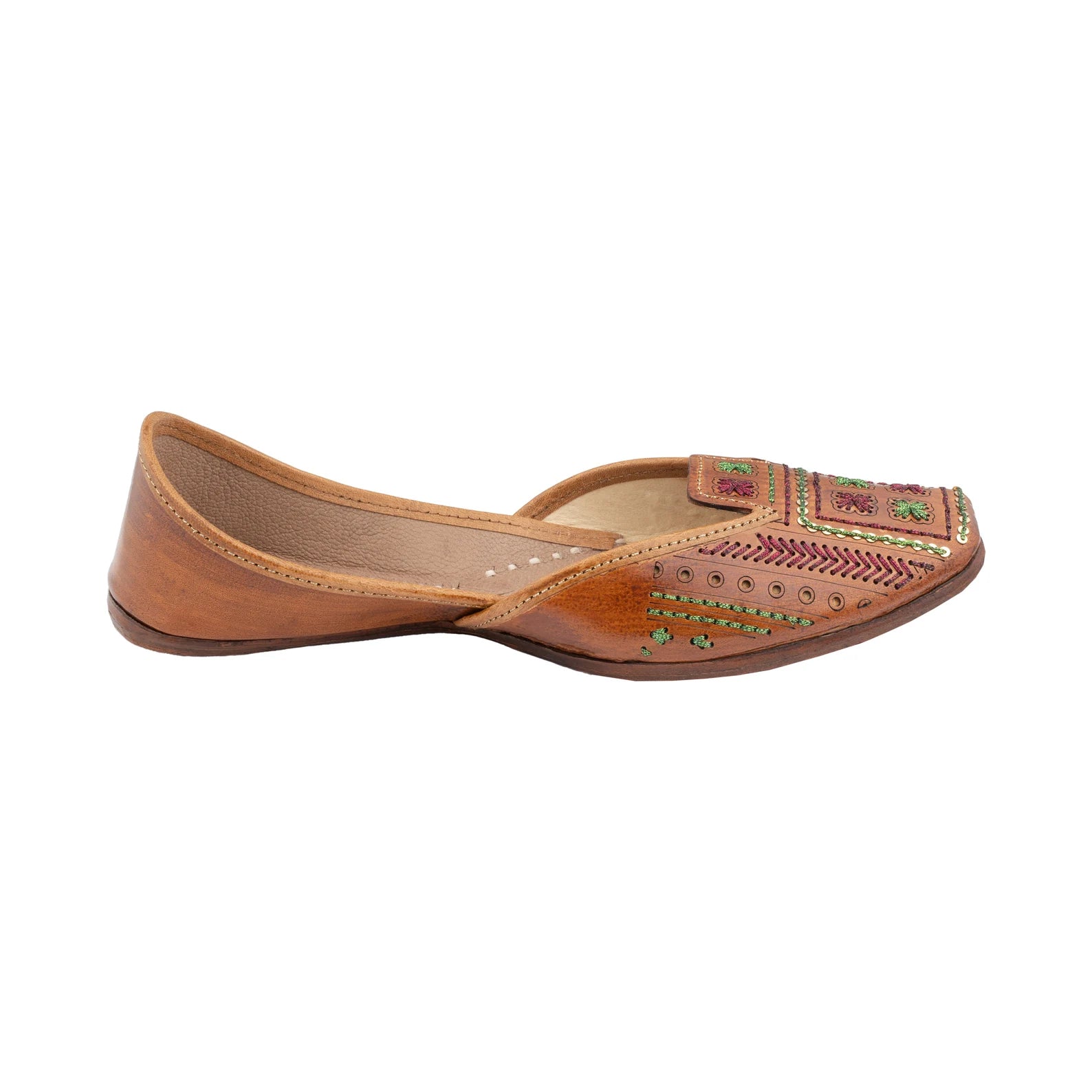 Handmade Colorful Leather Juttis For Women's