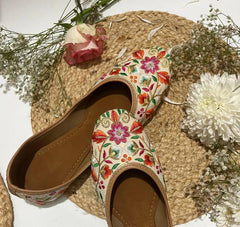 Floral Embroidery Women Jutties