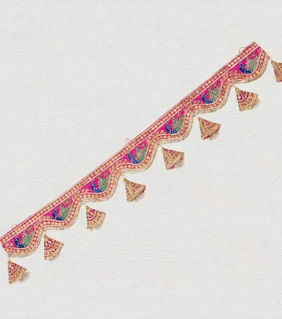 Multi Color Handmade Gota Patti Peacock Toran