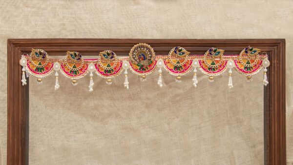 Ethnic Handcrafted Peacock Bandarwal / Toran for Main Door Entrance Decoration