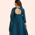 Embroidered Anarkali Kurta Set with Palazzo and Designer Dupatta